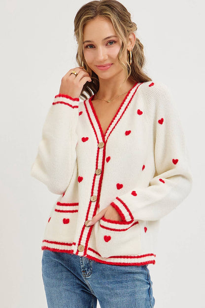 Sweet Valentine Heart Cardigan