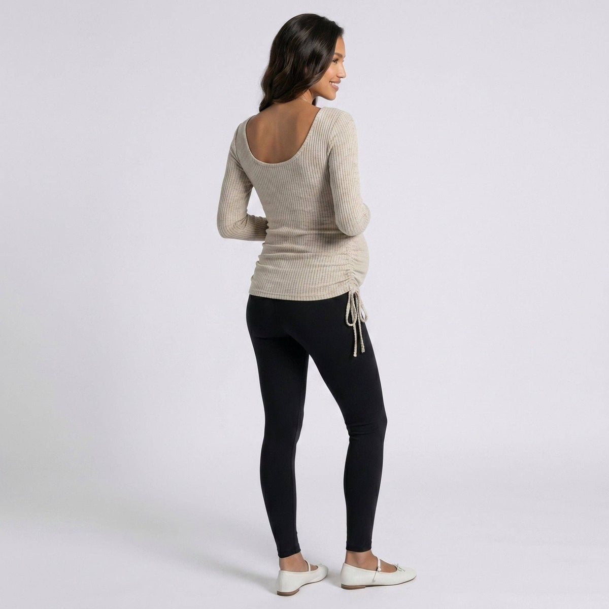 Maternity Ribbed Long Sleeve Top