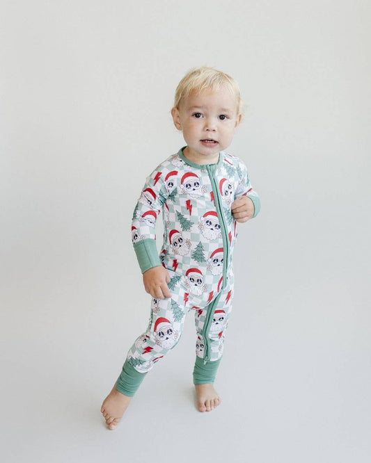 Checkered Peace Santa Bamboo Jammies