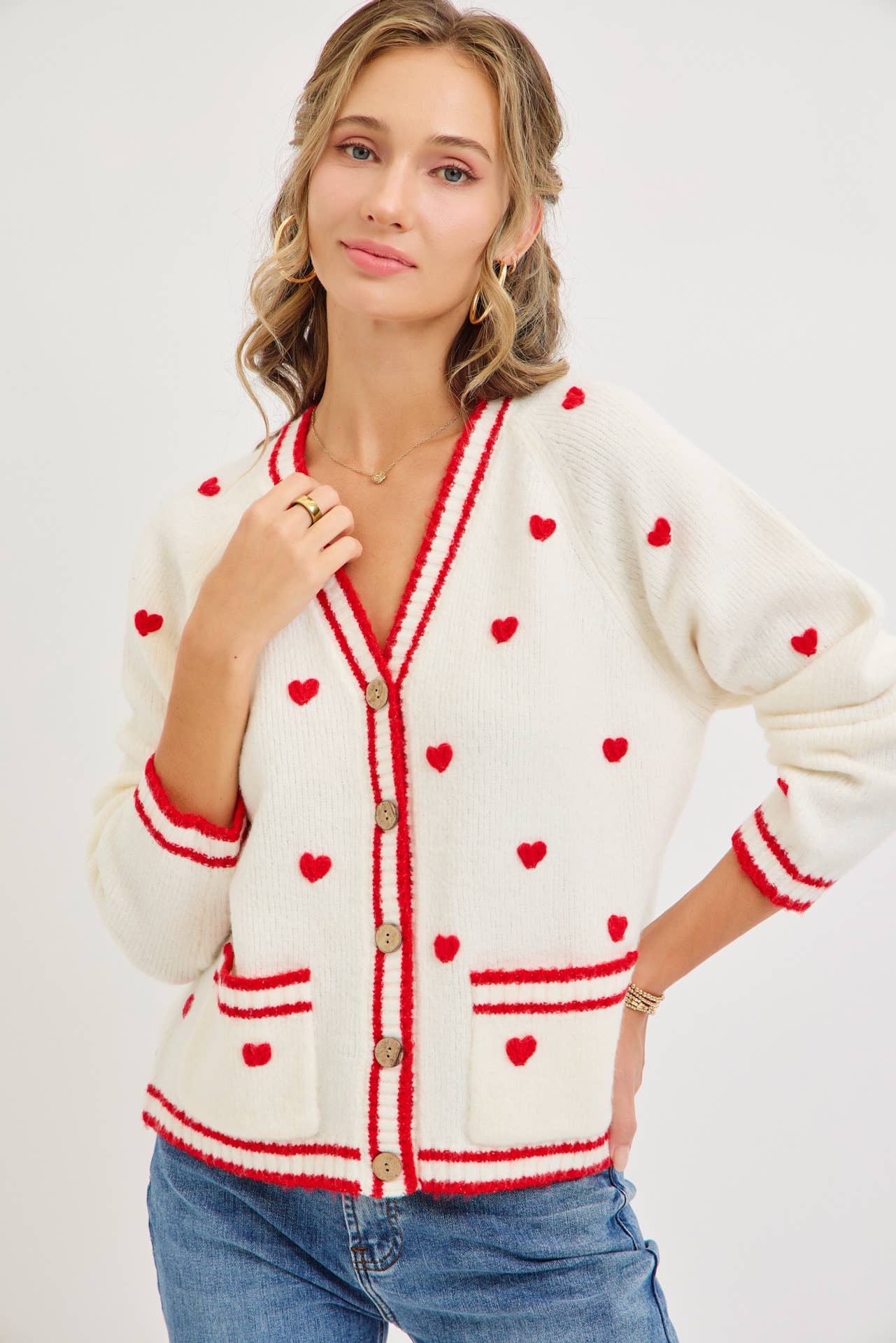 Sweet Valentine Heart Cardigan