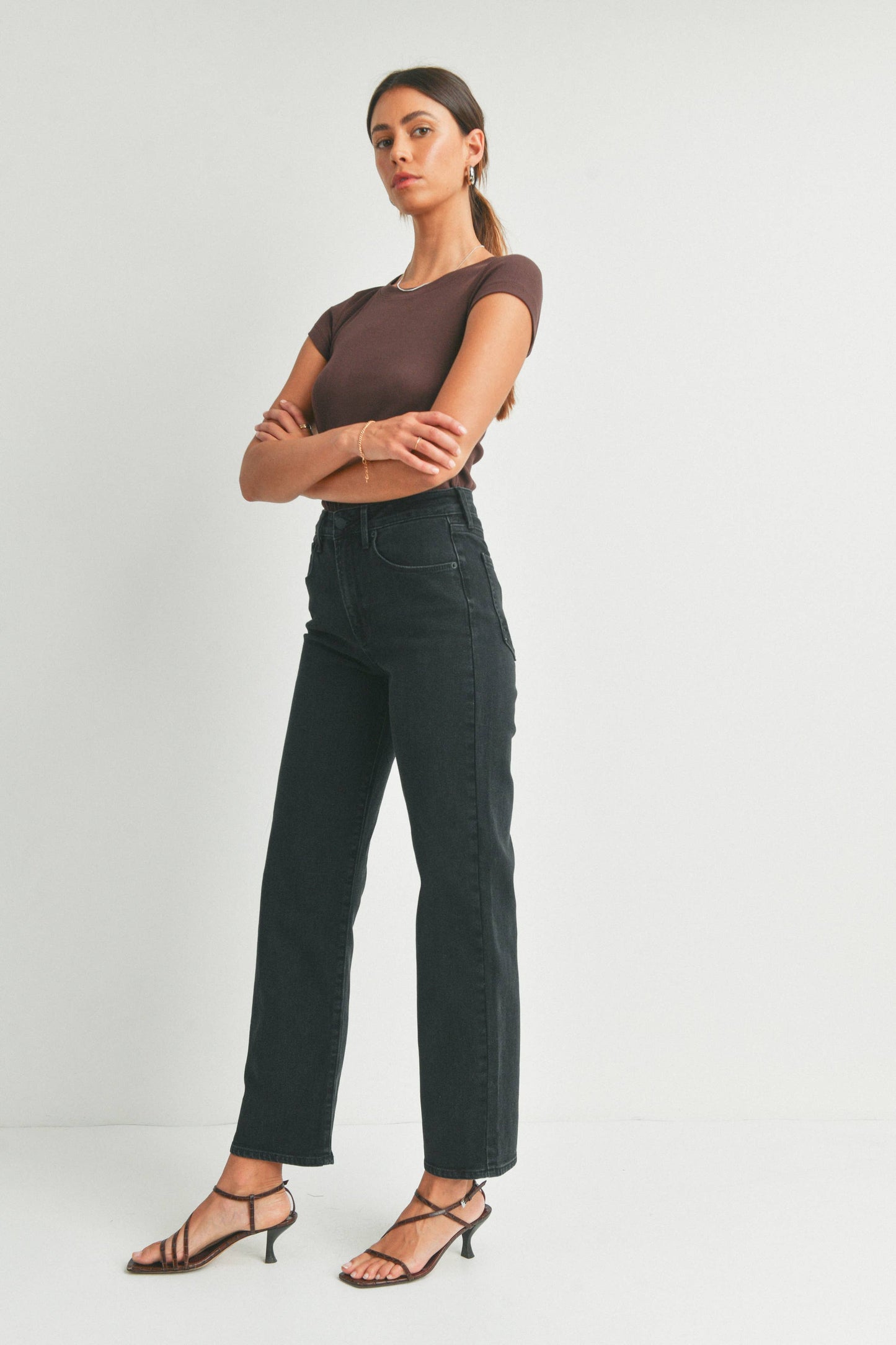 Black Relaxed Straight Jean