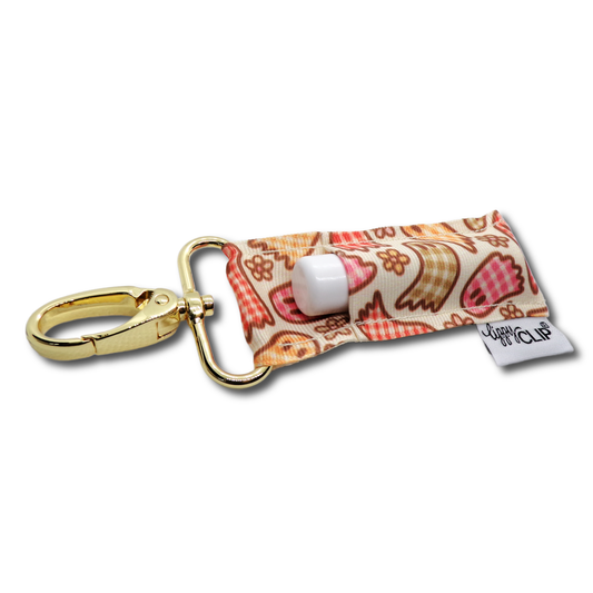 Gingham Ghosts LippyClip® Lip Balm Holder for Chapstick