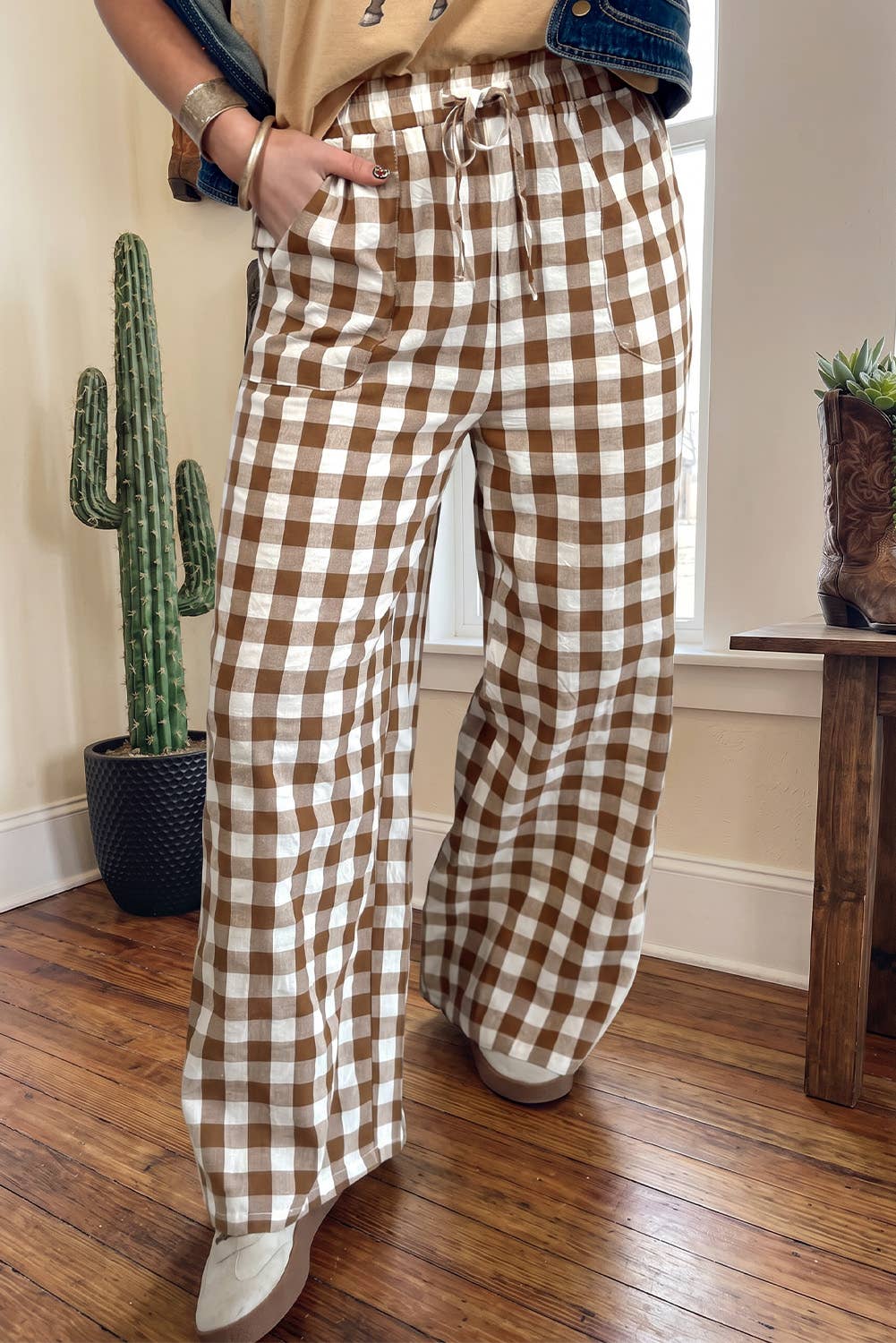 Pumpkin Patch Gingham Pants