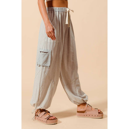Vintage Striped Linen Pants