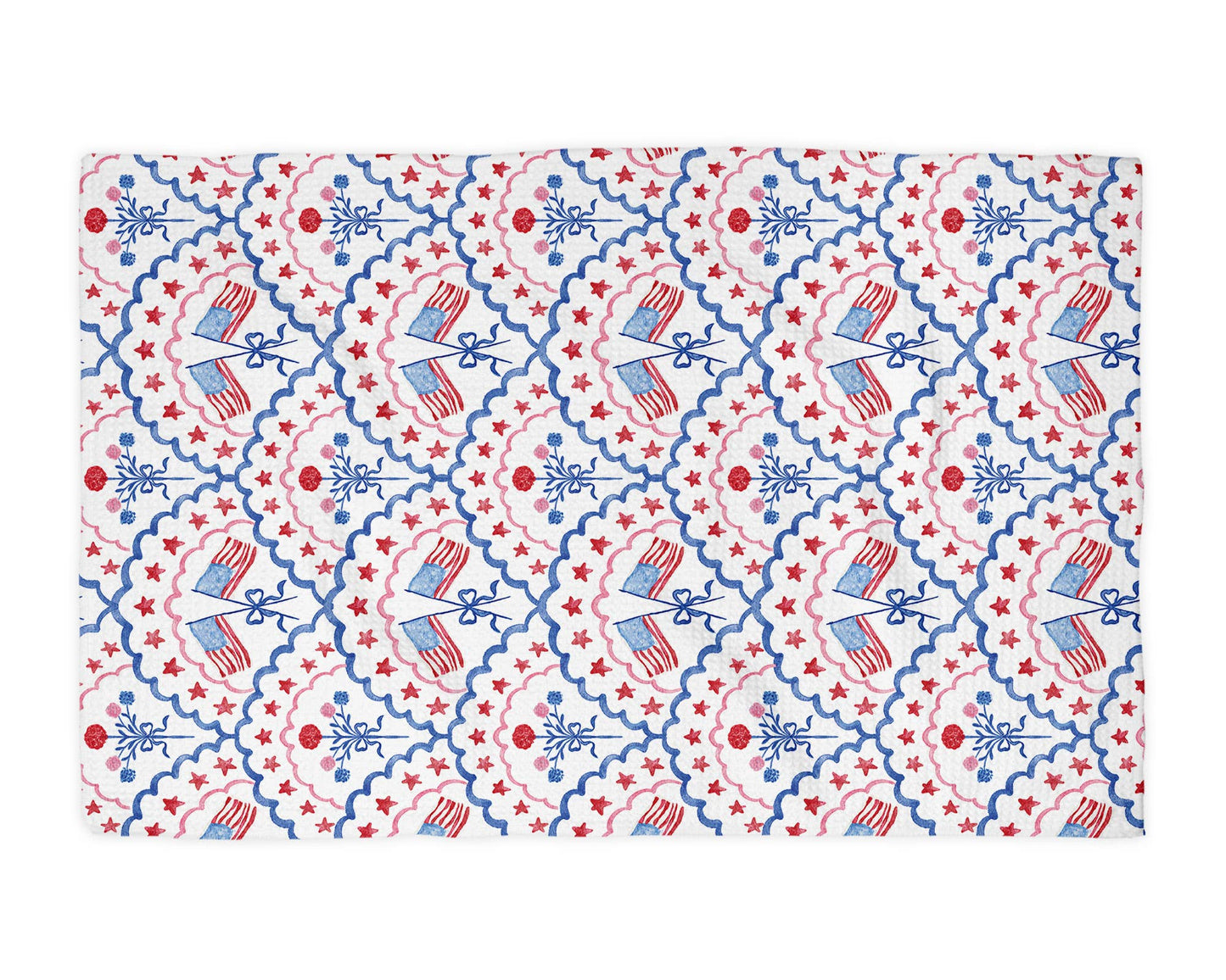 Stars + Florals Patriotic Kitchen Towel