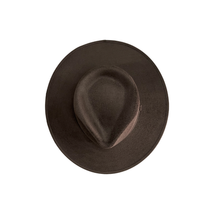 Vegan Suede Tear Drop Hat: Olive