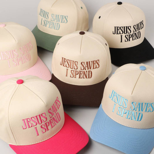 JESUS SAVES I SPEND Trucker Hat