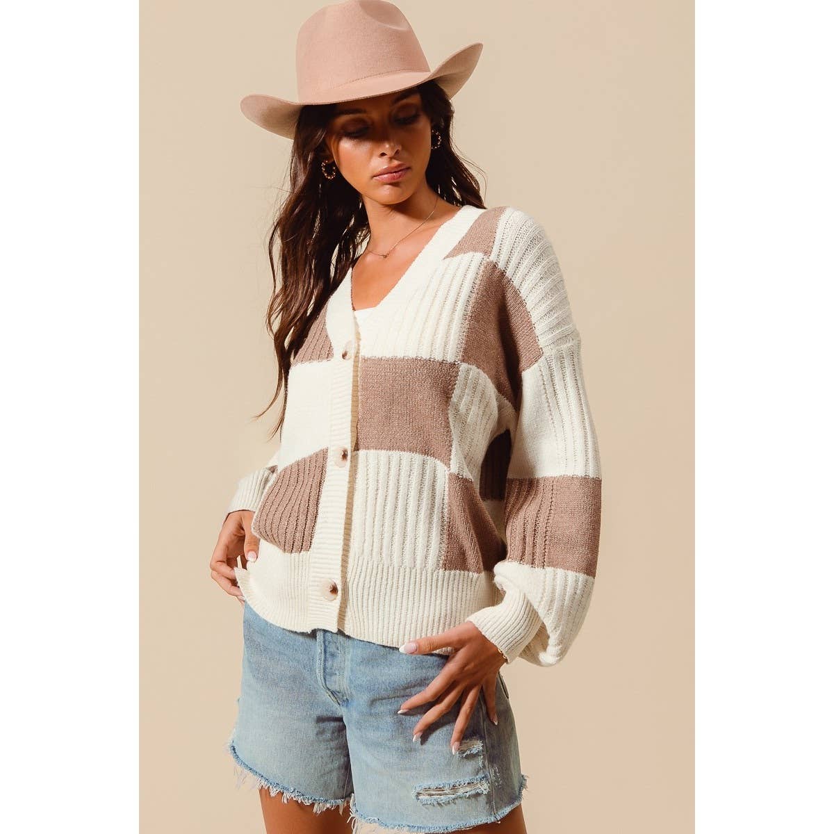Cozy Checkered Cardi