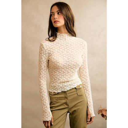 Floral Lace Knit Top