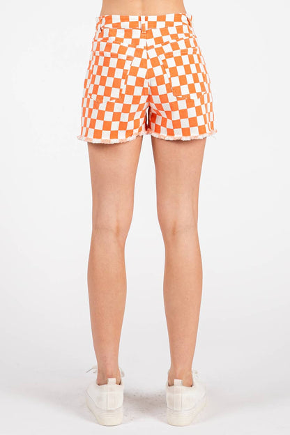 Game Day Checkered Shorts