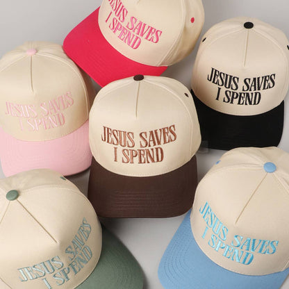 JESUS SAVES I SPEND Trucker Hat