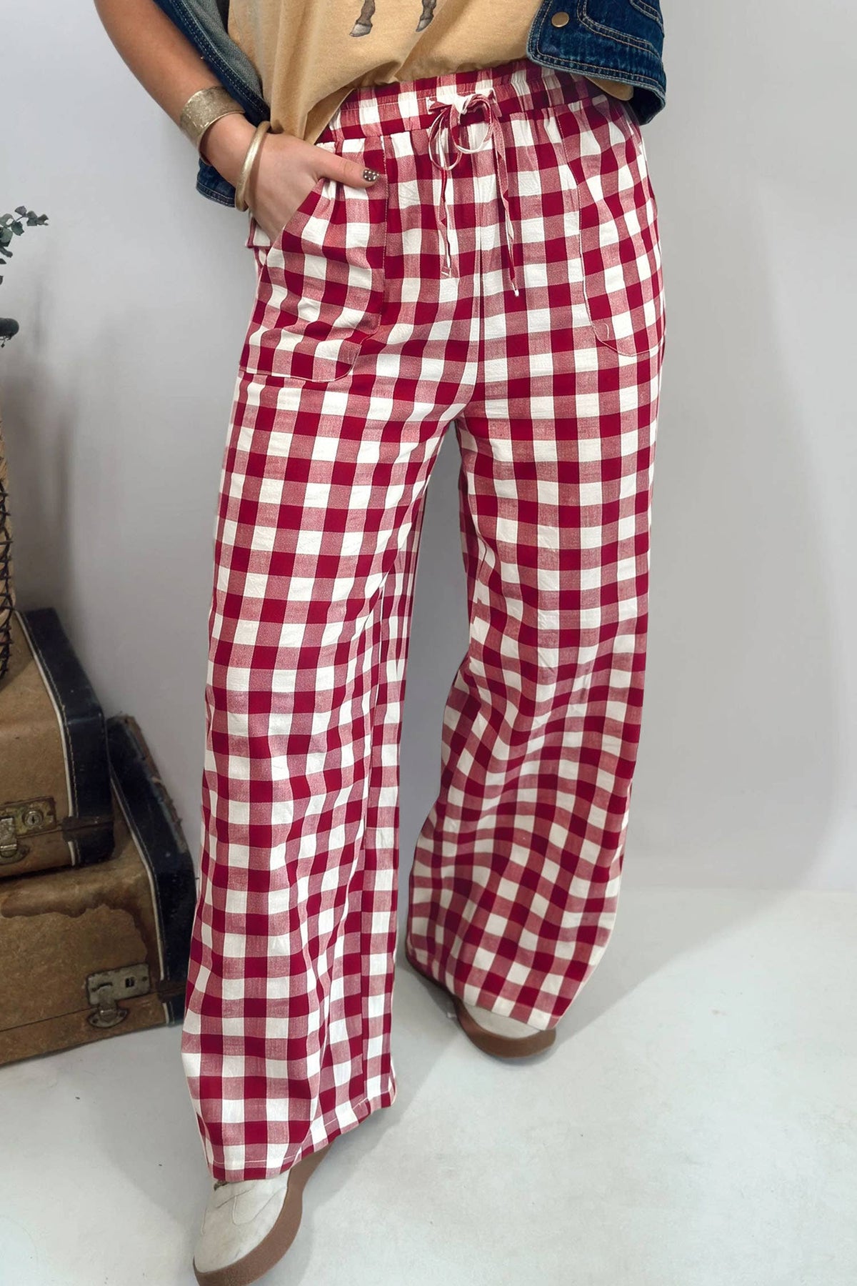 Pumpkin Patch Gingham Pants