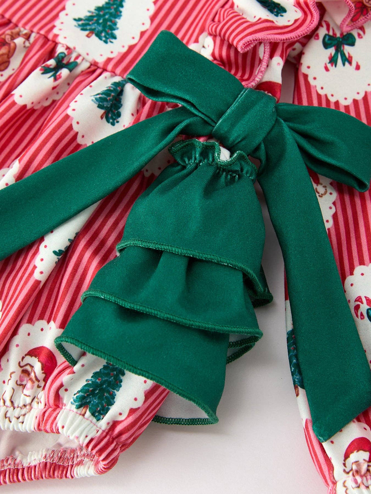 Christmas Ruffle Bubble Romper