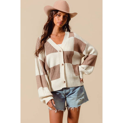 Cozy Checkered Cardi