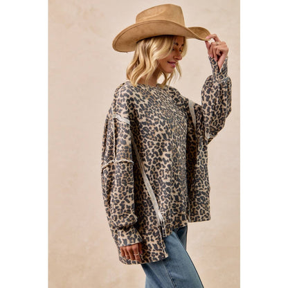 Leopard Thermal Oversized Top