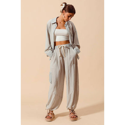 Vintage Striped Linen Pants