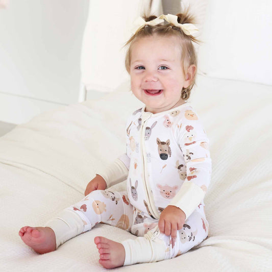 Barnyard Buddies Bamboo Zip Romper