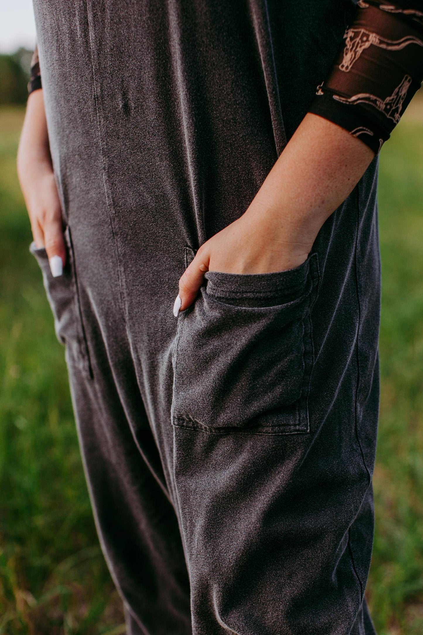 Acid Wash Jumpsuit