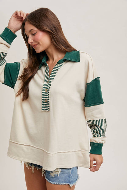 Pumpkin Spice Collar Knit Top