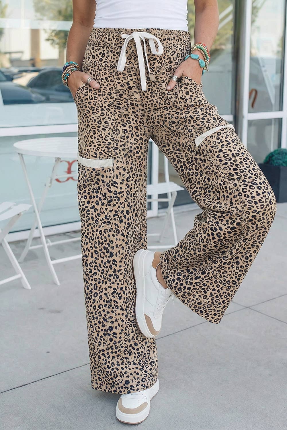 Leopard Knit Pants