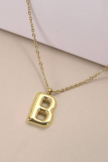 Initial Necklace : 18K Stainless Steel