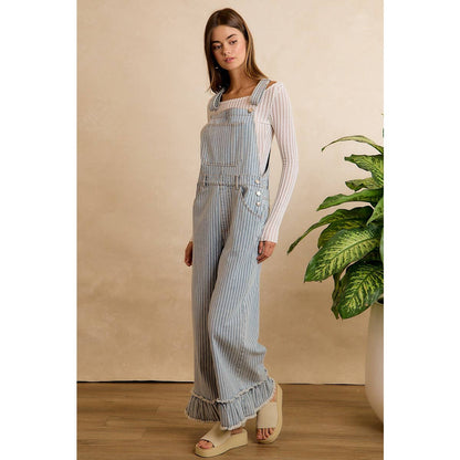 Make A Statement Ruffle Hem Overall