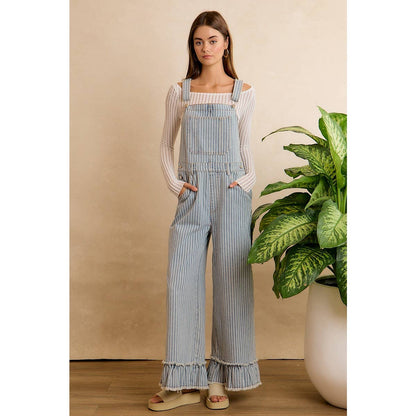 Make A Statement Ruffle Hem Overall
