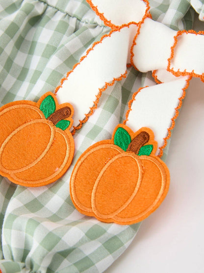 Pumpkin Plaid Romper