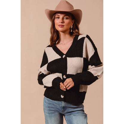 Cozy Checkered Cardi