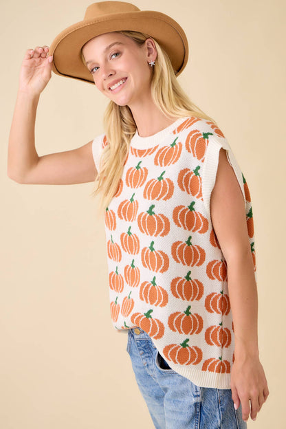 Pumpkin Sweater Knit Top FINAL SALE