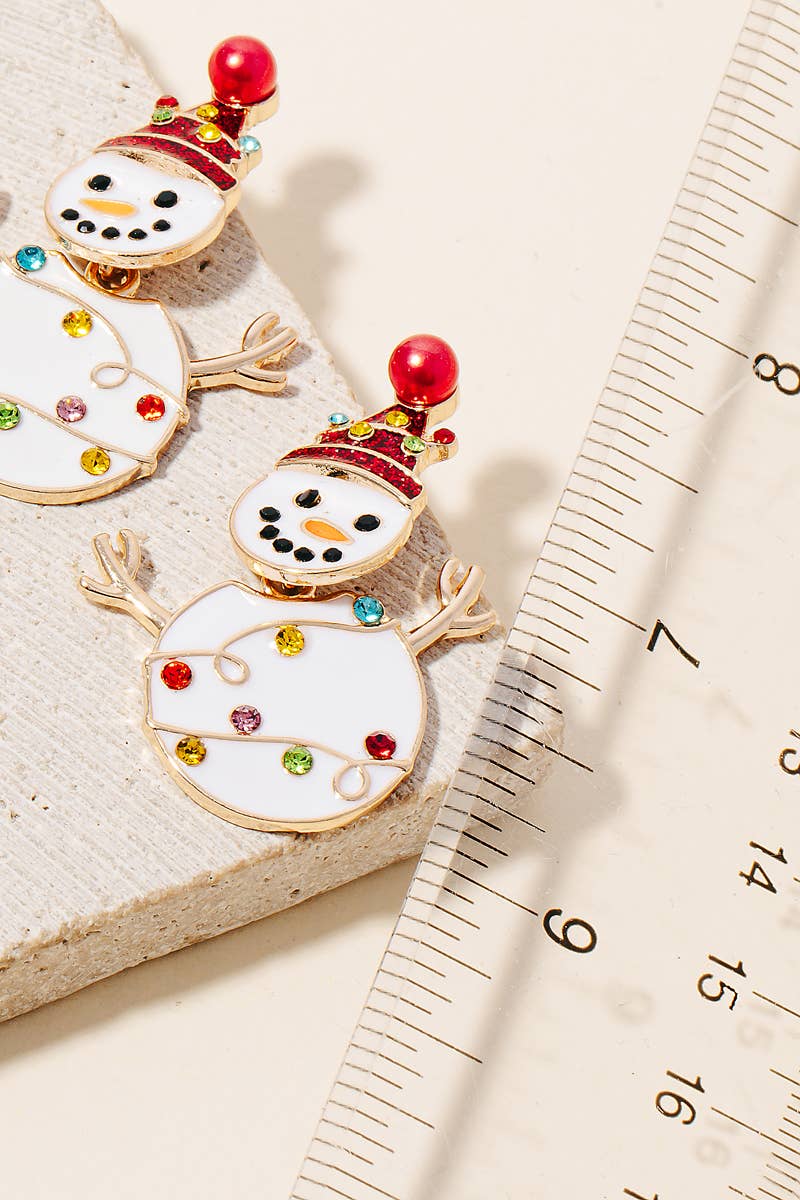 Christmas Snowman Earrings