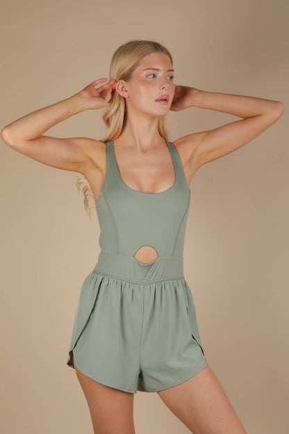 Keep It Active Cutout Romper
