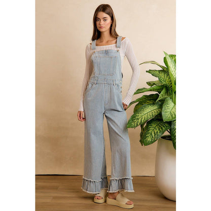 Make A Statement Ruffle Hem Overall