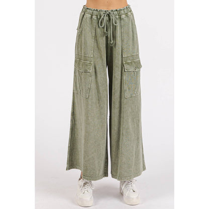 French Terry Knit Cargo Pants