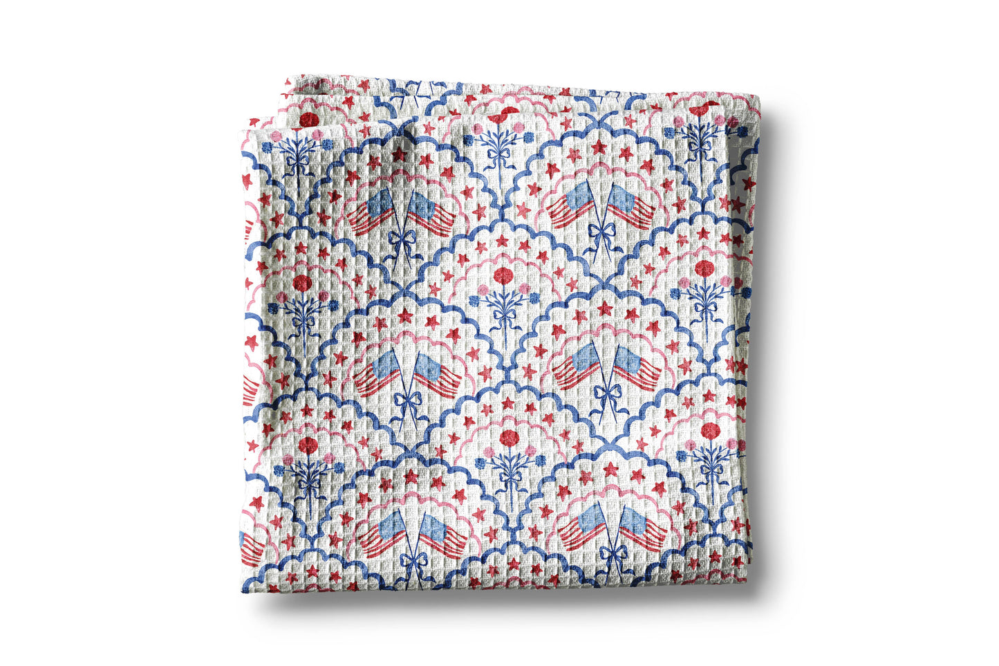 Stars + Florals Patriotic Kitchen Towel