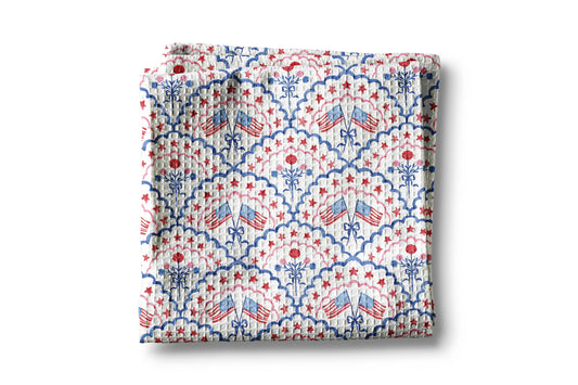 Stars + Florals Patriotic Kitchen Towel