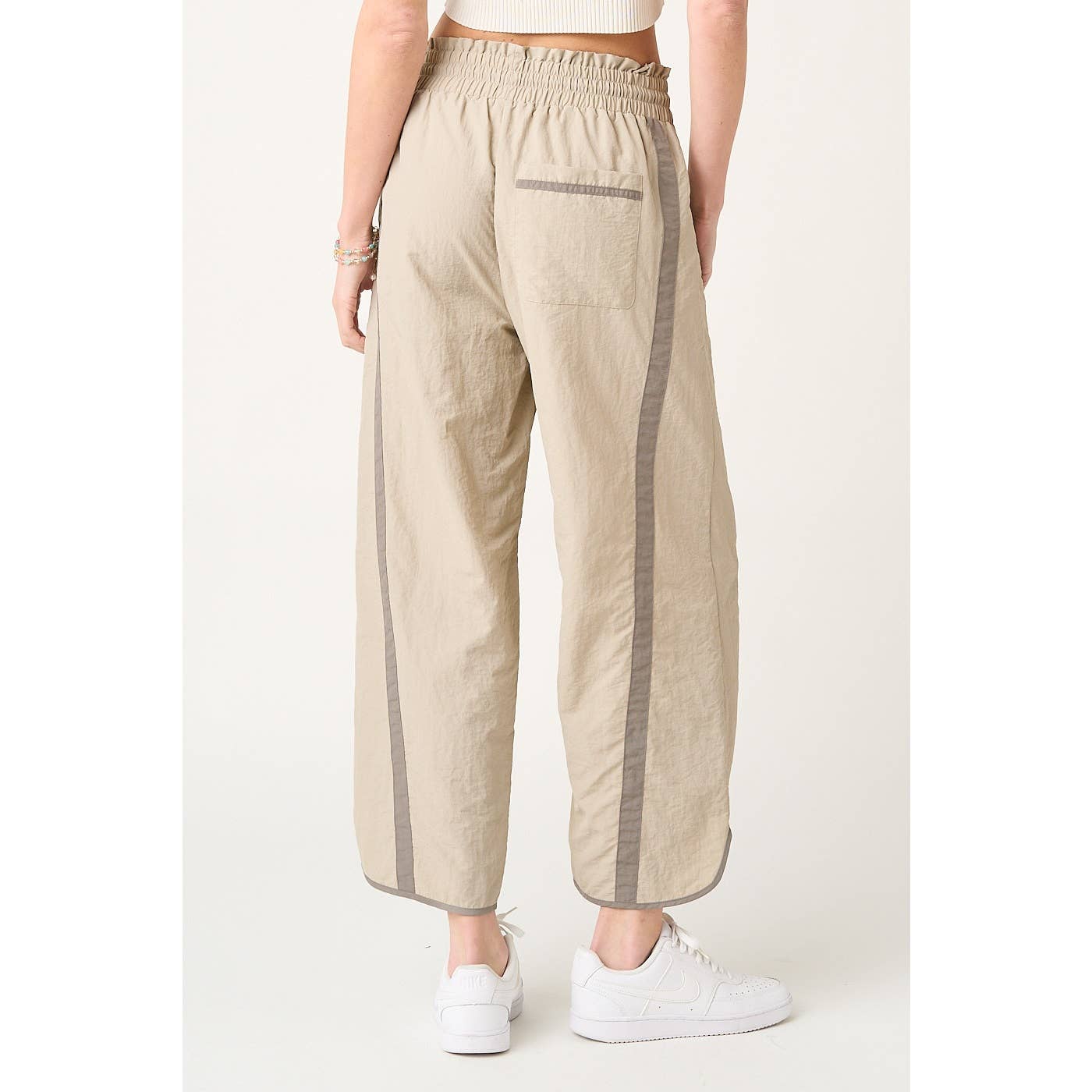 Sporty Girl Stripe Nylon Pants