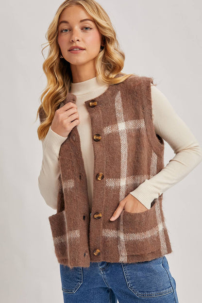 Fall In Love Fuzzy Knit Vest