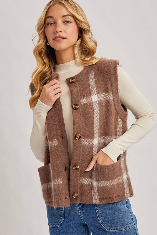Fall In Love Fuzzy Knit Vest