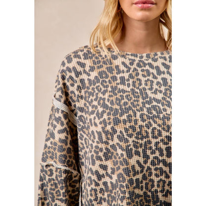 Leopard Thermal Oversized Top