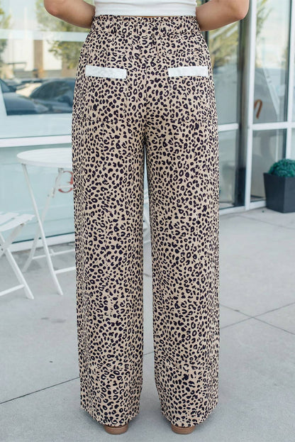 Leopard Knit Pants