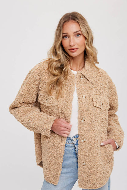 Boucle Woven Jacket / Latte