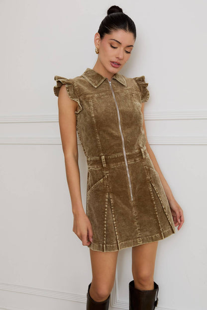 Fall For Me Corduroy Skort Romper
