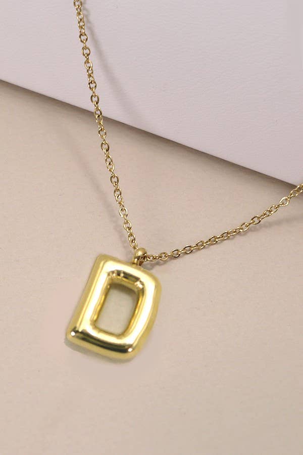 Initial Necklace : 18K Stainless Steel