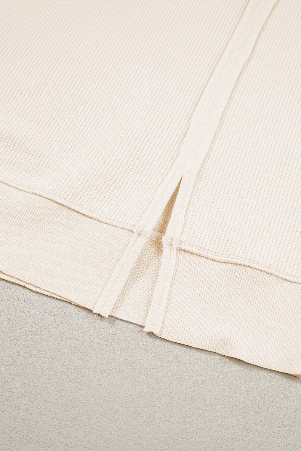 Ivory Waffle Knit Top