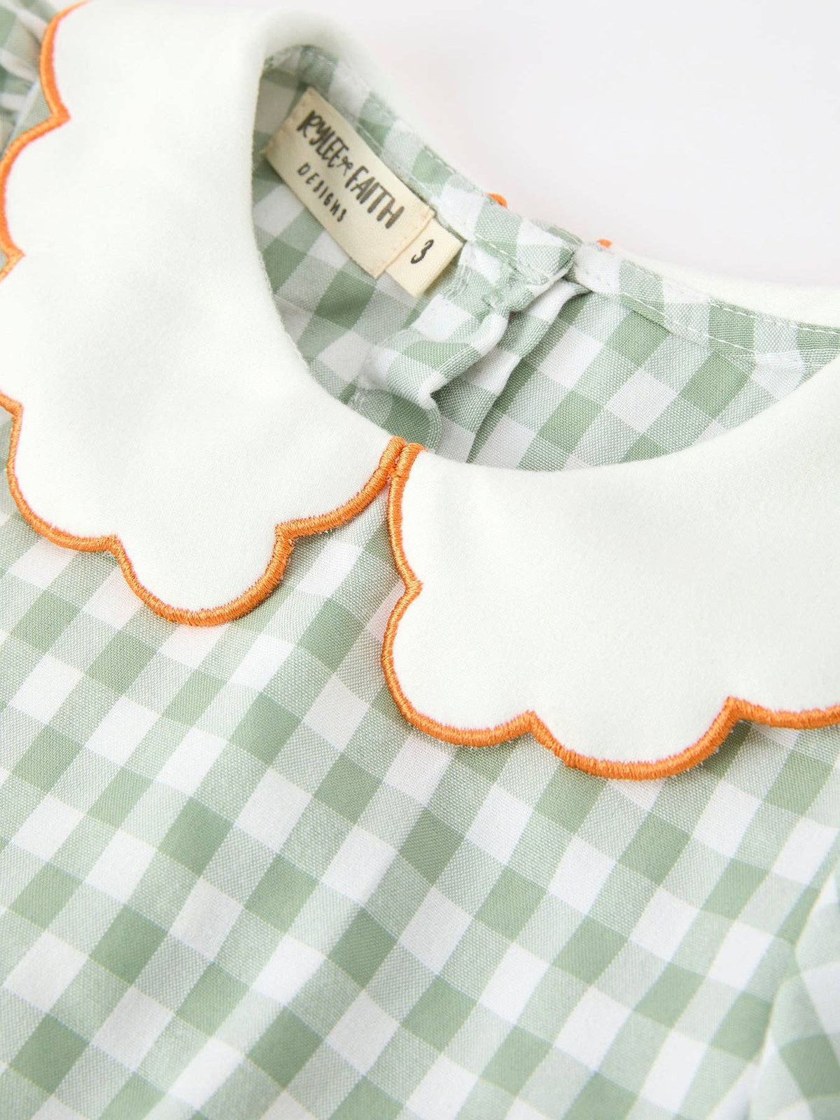 Pumpkin Plaid Smocked Dress