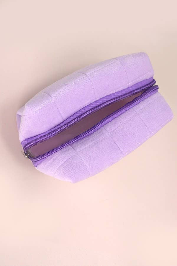 Velvet Cosmetic Bag : Lavender