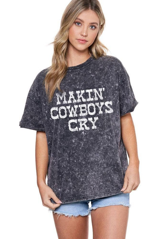 Makin' Cowboys Cry Vintage Tee