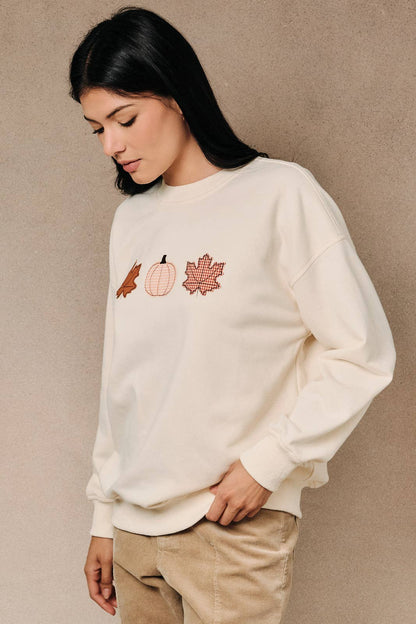 Patchwork Fall Icon Crewneck
