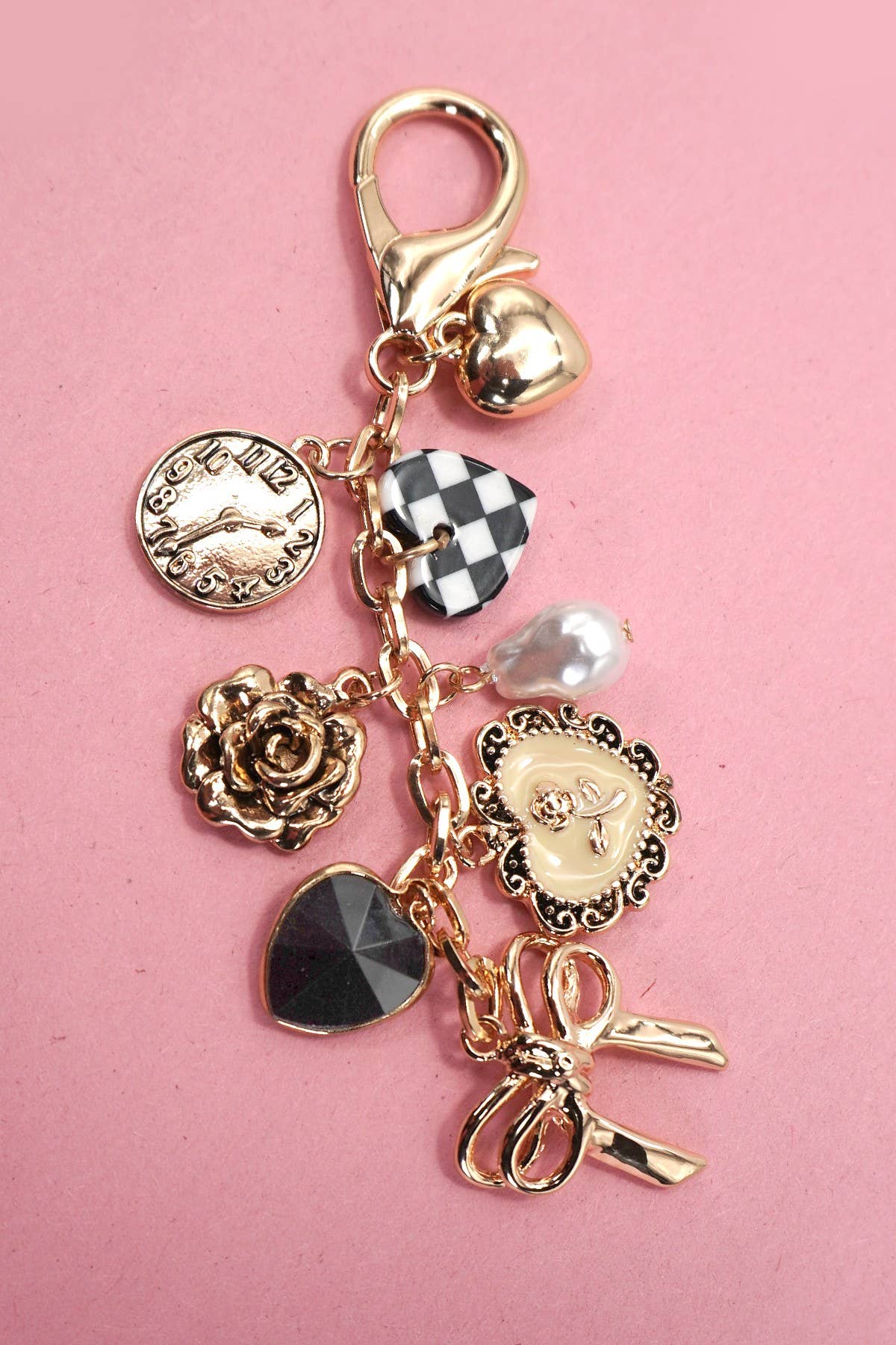So Chic Checkered Bag Charm